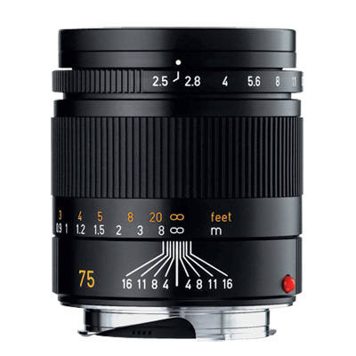 Leica-Summarit-M-75mm-F2.5-fekete-objektiv