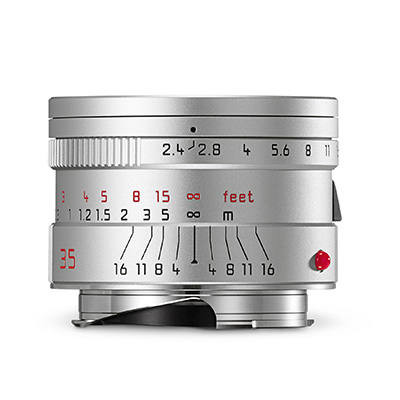 Leica Summarit-M 35mm F2.4 Asph. lens, silver