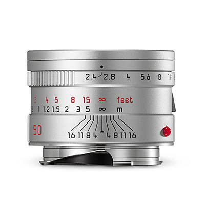 Leica Summarit-M 50mm F2.4 ASPH. lens, silver