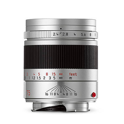 Leica Summarit-M 75mm F2.4 lens, silver