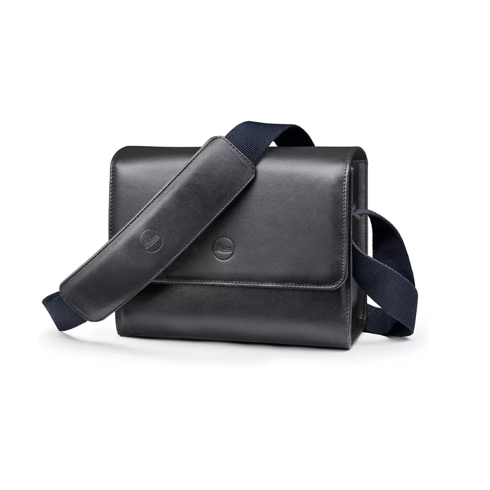 LEICA Bag M - System leather shoulder bag, black - leitz-hun