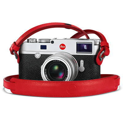 Leica M10 leather strap, red