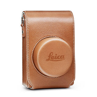 Leica leather case for D-Lux camera, cognac