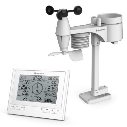 BRESSER 7-in-1 Exclusive Weather Center ClimateScout RC Weather Station white