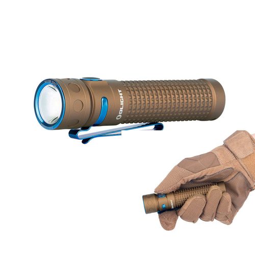 Olight Baton Pro rechargeable LED flashlight Desert Tan