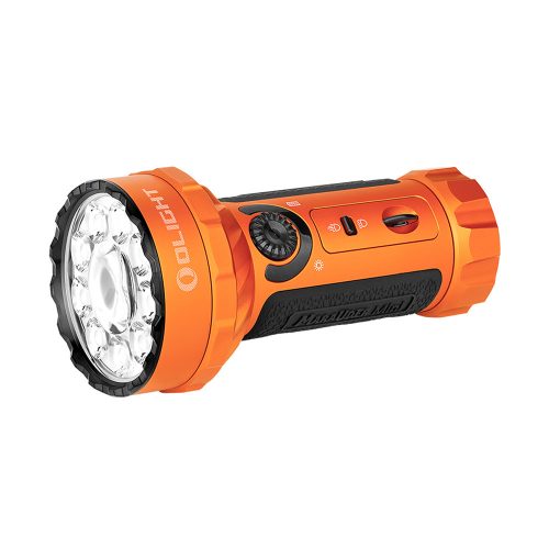Olight Marauder mini rechargeable LED flashlight, orange