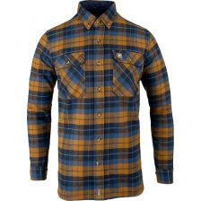 Jack Pyke Bleasdale Heavy Flannel Shirt Navy Russet S