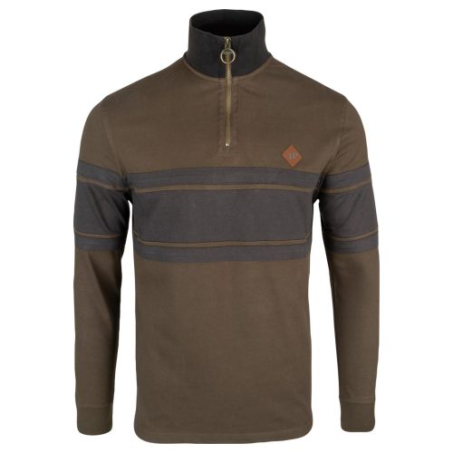 Jack Pyke Contrast vékony pulóver fél cipzárral, zöld L