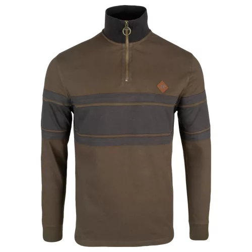 Jack Pyke Contrast vékony pulóver fél cipzárral, zöld XXXL