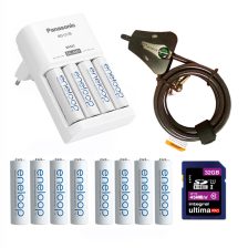   Vadkamera kiegészítő szett (Eneloop 2000 mAh AA akku x 12 + töltő + 32GB SD + Python 8mm)