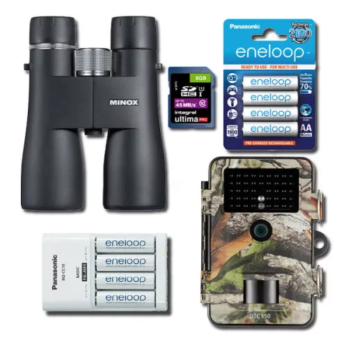 Minox-HG-10x52-BR-tavcso-+-Minox-DTC-550-vadkamera-+-8GB-SD-Eneloop-akku-szettel