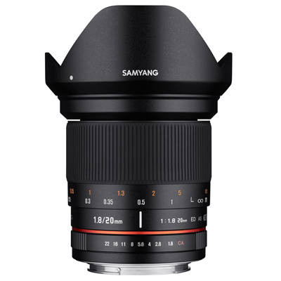 Samyang 20mm F1.8 ED AS UMC Sony A lens