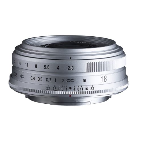 Voigtländer Color-Skopar 18mm f/2.8 Fujifilm X lens, silver