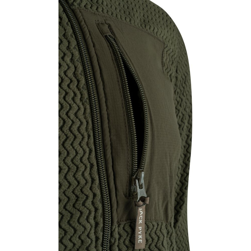 Jack Pyke Lightweight Z cipzáros thermo pulóver zöld L