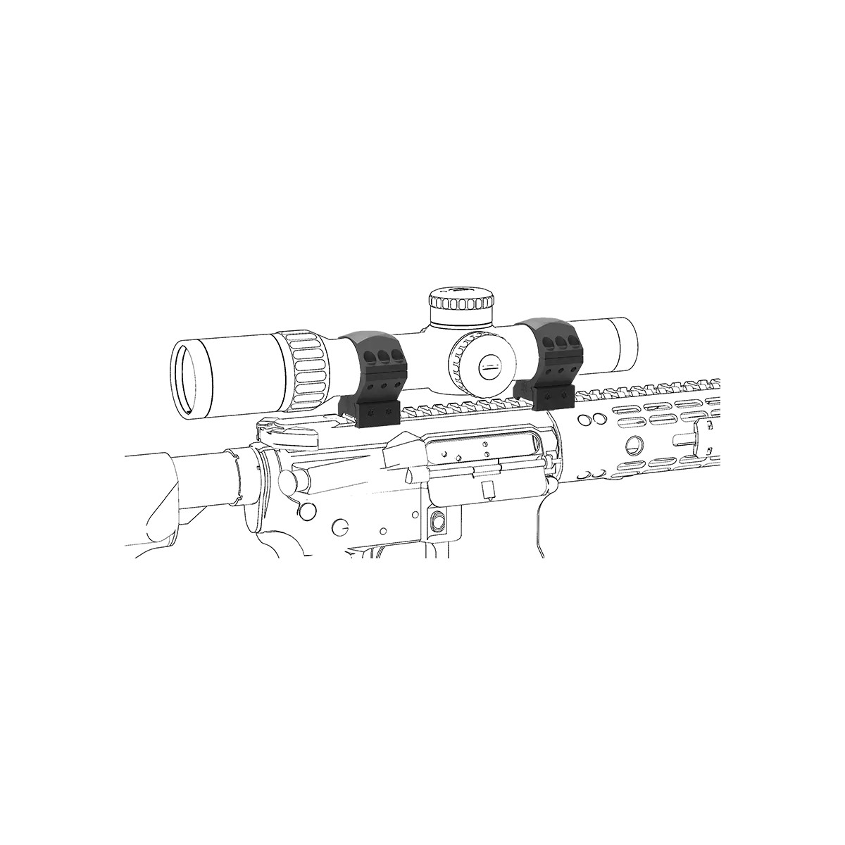 Vector Optics Picatinny szerelék 34mm, 28mm magas