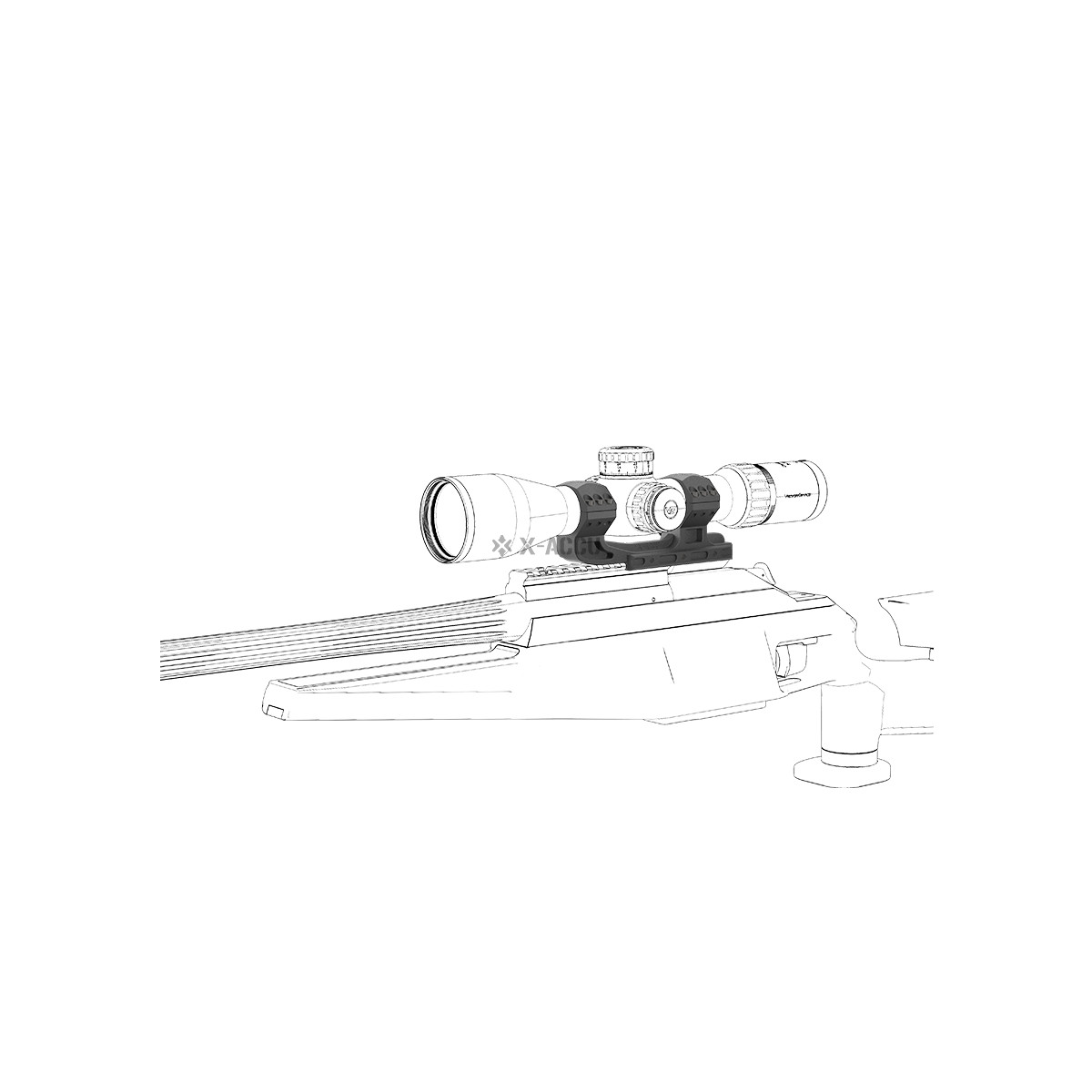 Vector Optics Picatinny gyűrűs szerelék 34mm, 40mm magas