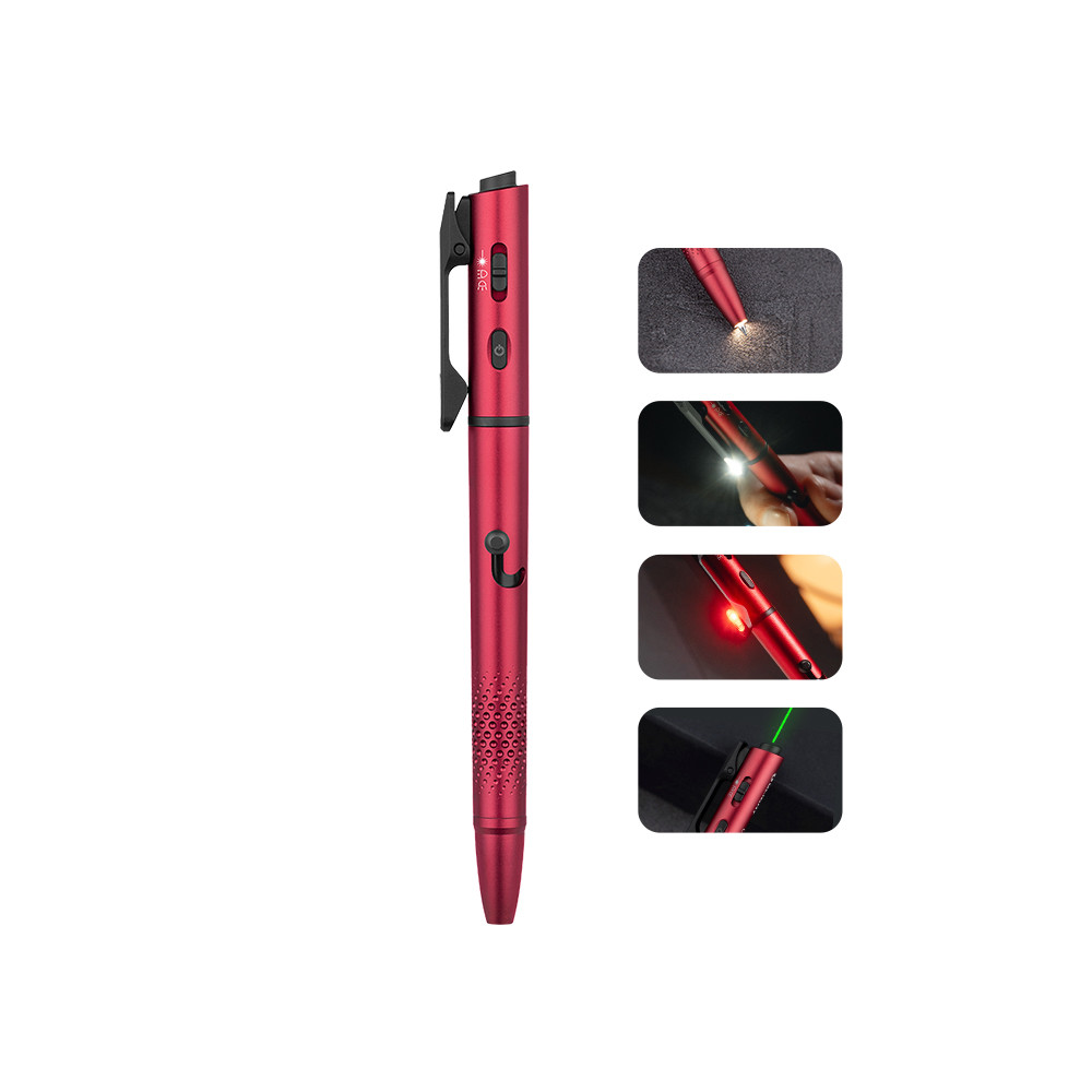 Olight O Pen 3 piros golyóstoll Class 1 zöld lézerrel