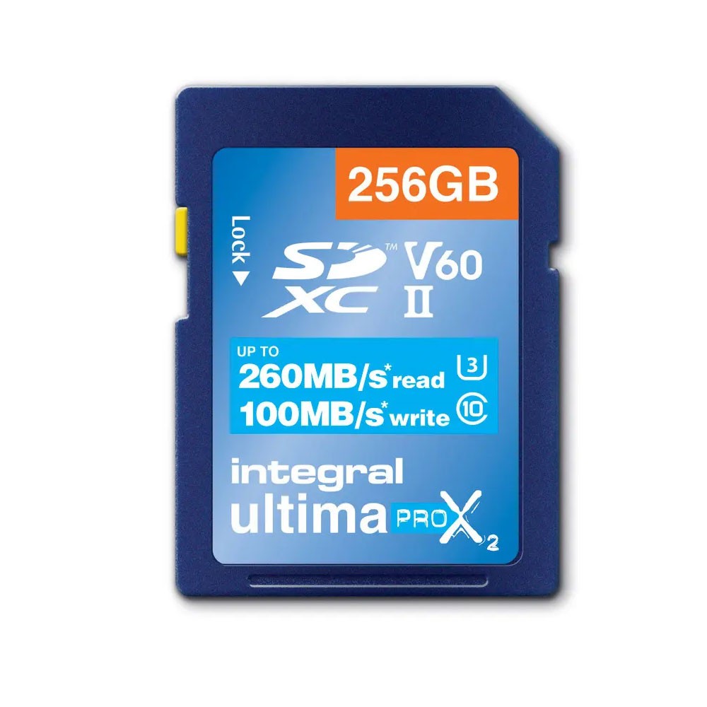Integral 256GB ULTIMAPRO X2 SDXC 260/100MB UHS-II V60 kártya