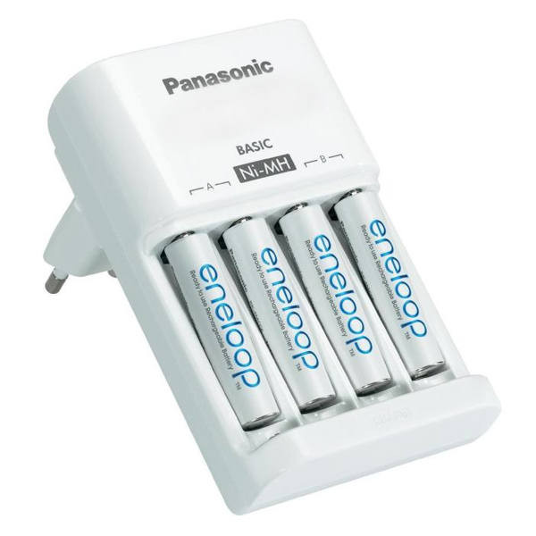 Panasonic Eneloop 4xAAA 750mAh akku + időzítős töltő
